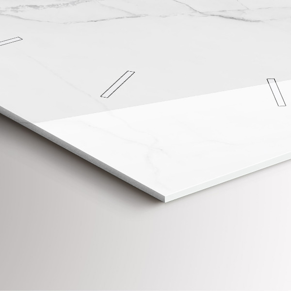 Szögletes fali üvegóra Dekoratív márvány