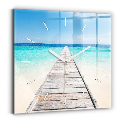 Szögletes fali üvegóra Trópusi sziget