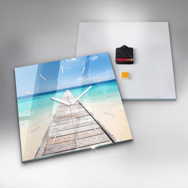 Szögletes fali üvegóra Trópusi sziget