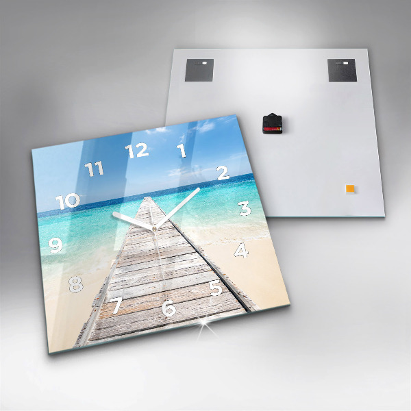 Szögletes fali üvegóra Trópusi sziget