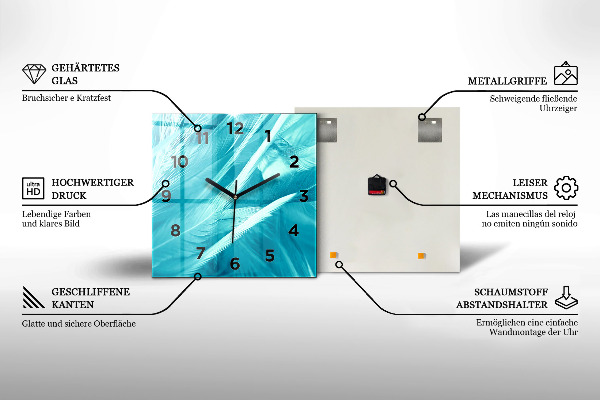 Szögletes fali üvegóra Tavaszi virágok