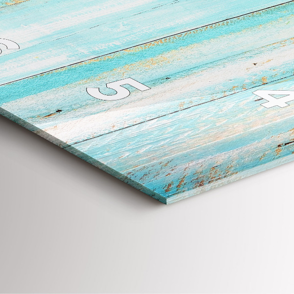 Szögletes fali üvegóra Kék táblák