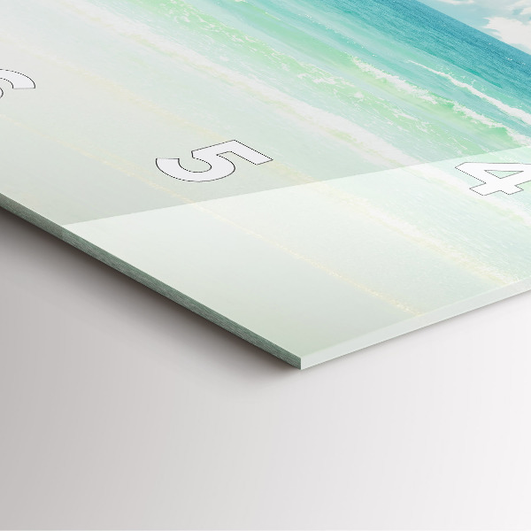 Szögletes fali üvegóra Tengeri táj