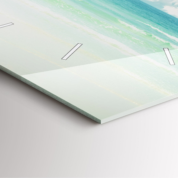 Szögletes fali üvegóra Tengeri táj