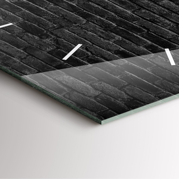 Szögletes fali üvegóra Sötét téglafal