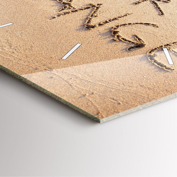 Szögletes fali üvegóra Beach Idézet