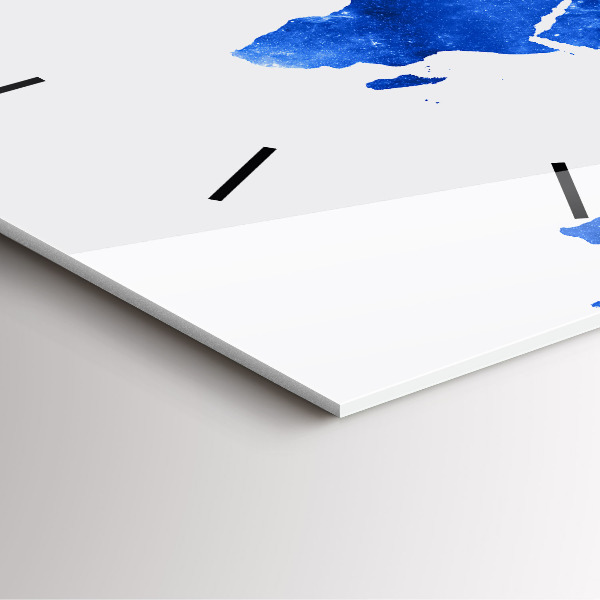 Szögletes fali üvegóra Űr világtérkép