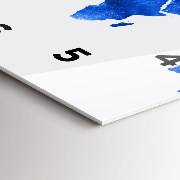 Szögletes fali üvegóra Űr világtérkép