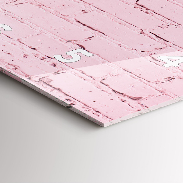 Szögletes fali üvegóra Téglafal