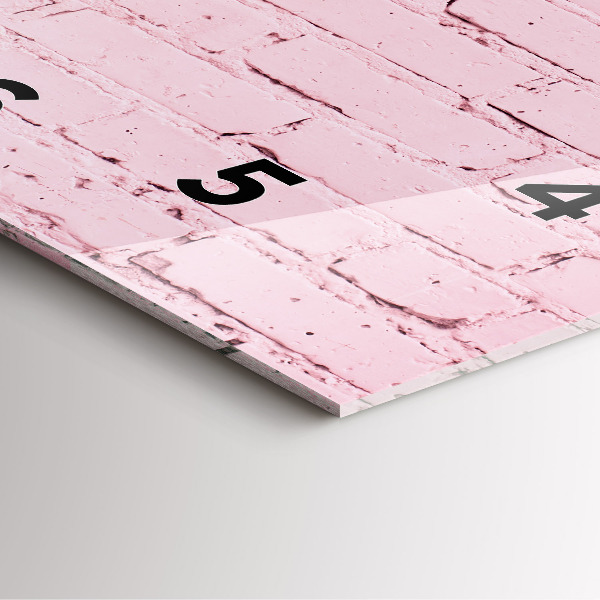 Szögletes fali üvegóra Téglafal