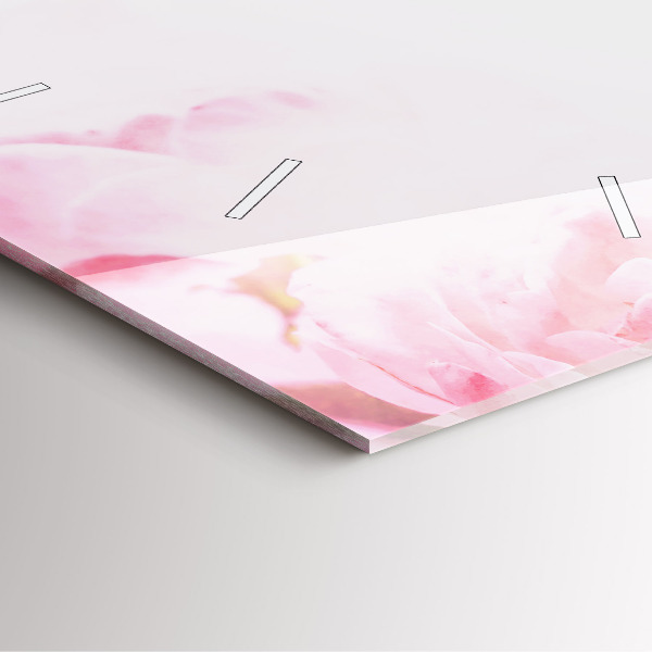 Szögletes fali üvegóra Virágzó virágok