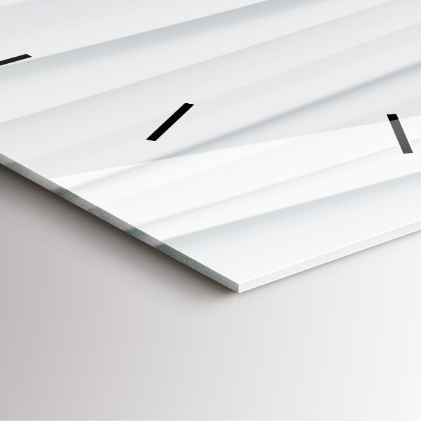 Szögletes fali üvegóra Hullámok textúrája