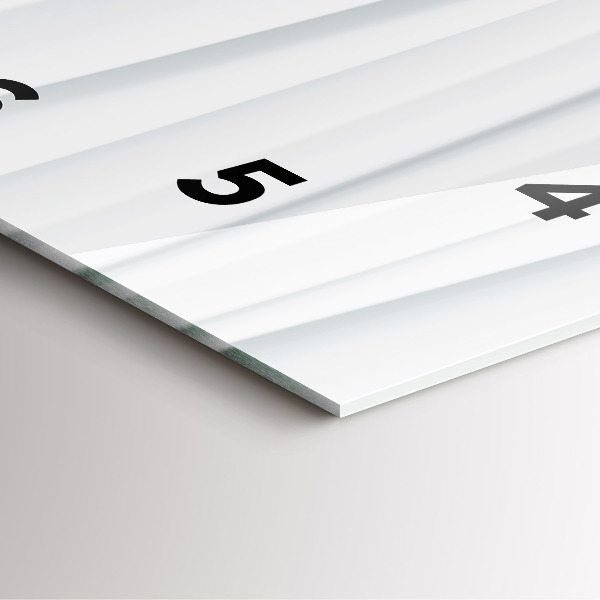 Szögletes fali üvegóra Hullámok textúrája