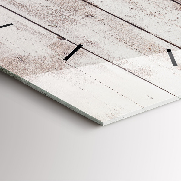 Szögletes fali üvegóra Világos fa deszkák