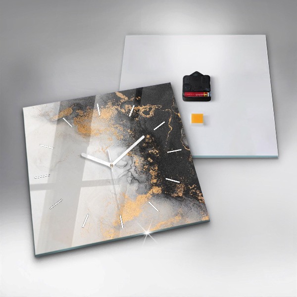 Szögletes fali üvegóra Művészi márvány