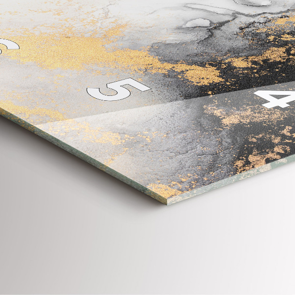 Szögletes fali üvegóra Művészi márvány