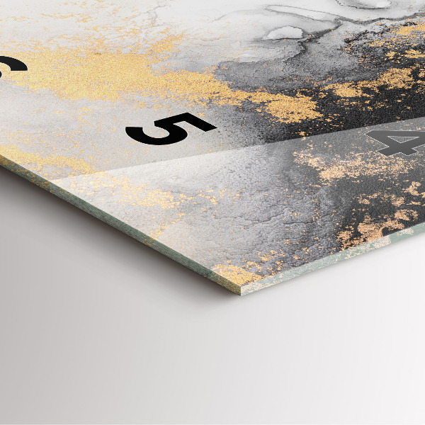 Szögletes fali üvegóra Művészi márvány