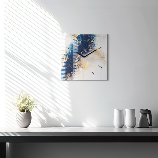 Szögletes fali üvegóra Márvány minta