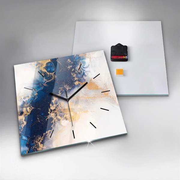 Szögletes fali üvegóra Márvány minta