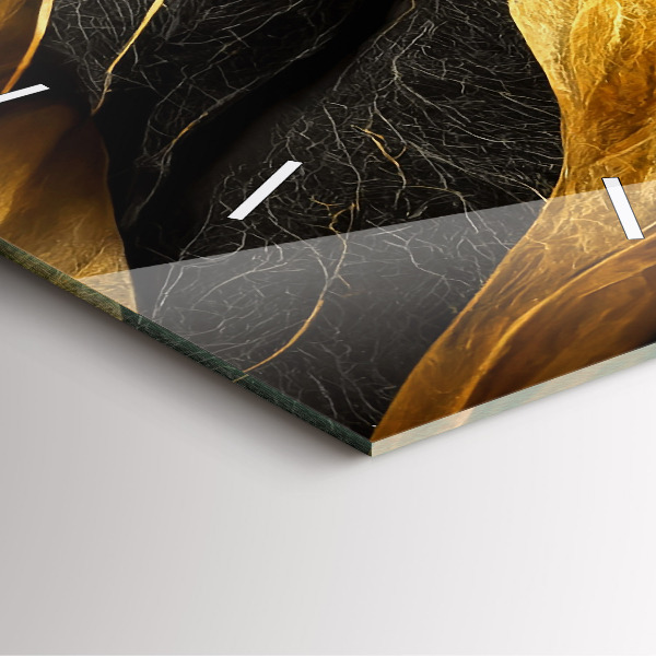 Szögletes fali üvegóra Elegáns absztrakció