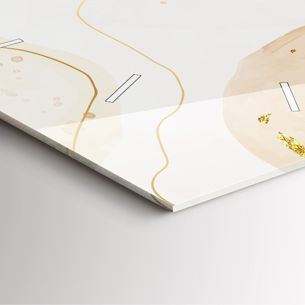 Szögletes fali üvegóra Akvarell foltok