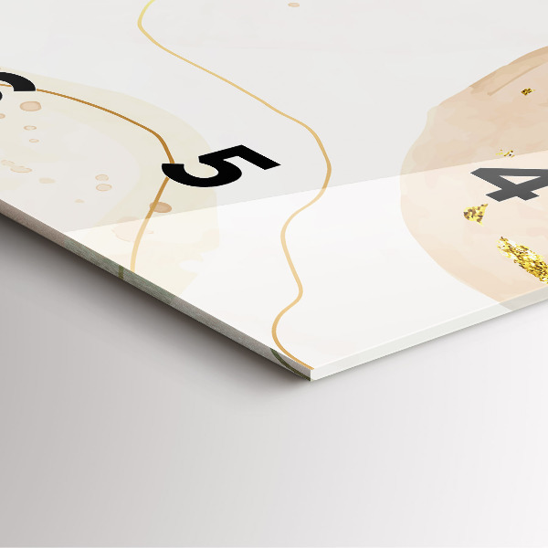 Szögletes fali üvegóra Akvarell foltok