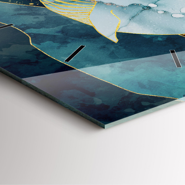 Szögletes fali üvegóra Absztrakt bálna