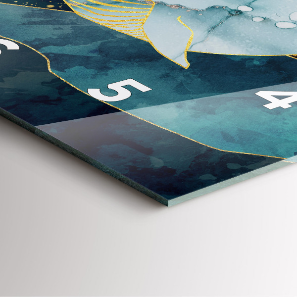 Szögletes fali üvegóra Absztrakt bálna