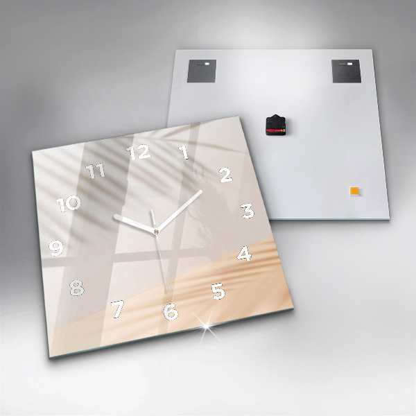 Szögletes fali üvegóra Krémes absztrakció