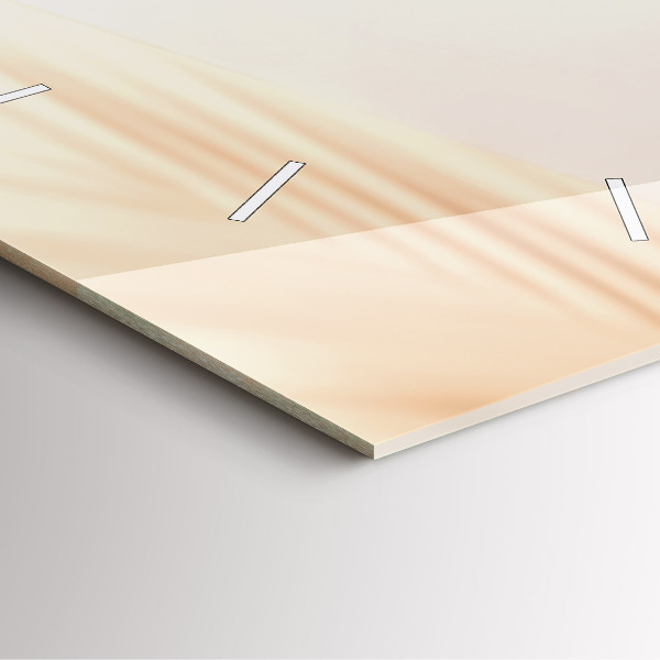 Szögletes fali üvegóra Krémes absztrakció