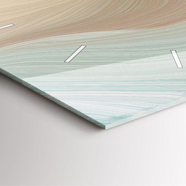 Szögletes fali üvegóra Hullám absztrakció