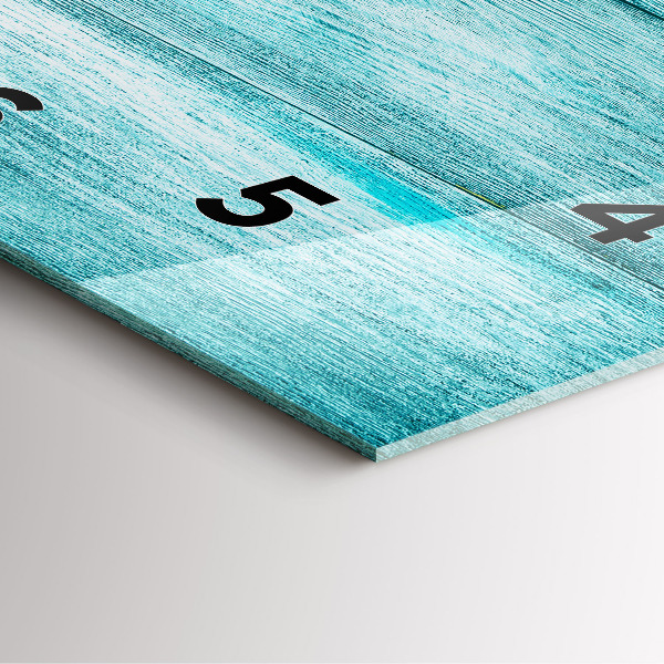 Szögletes fali üvegóra Kék régi fa