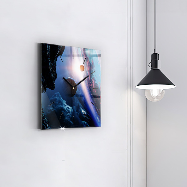 Szögletes fali üvegóra Nagy Galaxis
