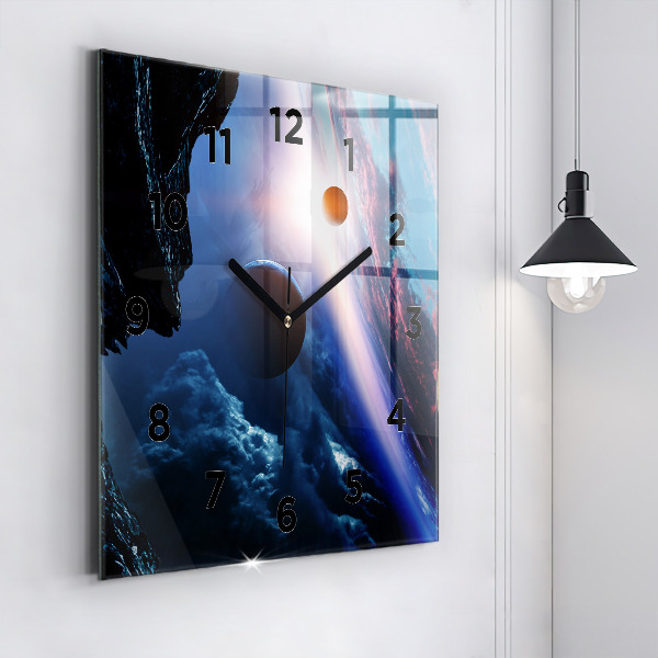 Szögletes fali üvegóra Nagy Galaxis