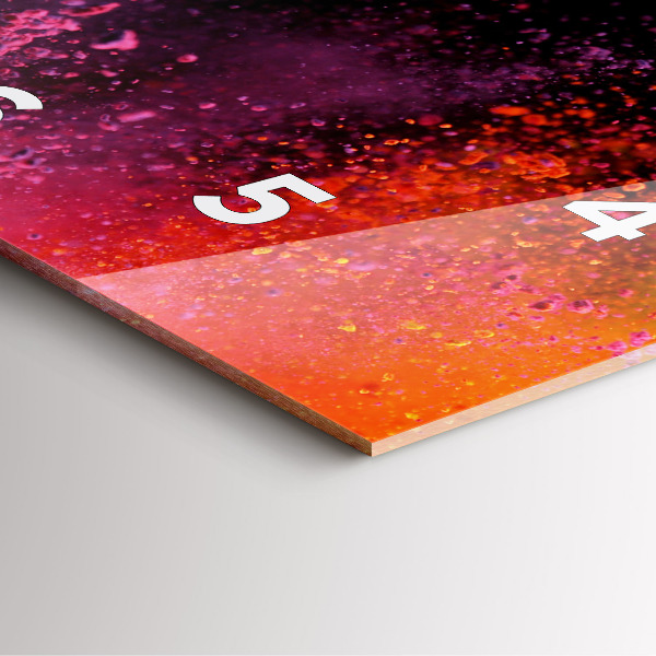 Szögletes fali üvegóra A színek robbanása