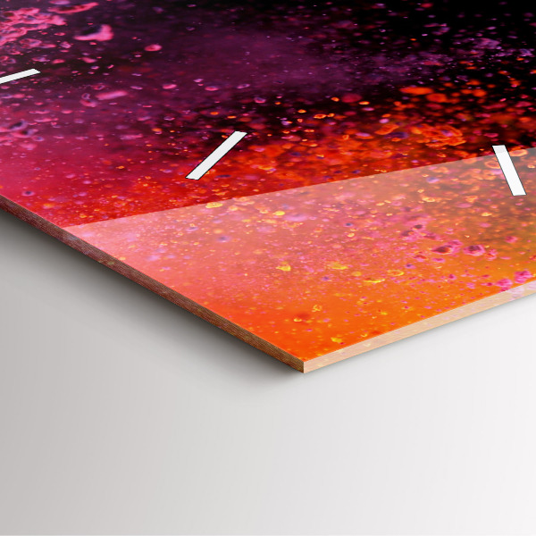 Szögletes fali üvegóra A színek robbanása