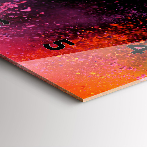 Szögletes fali üvegóra A színek robbanása