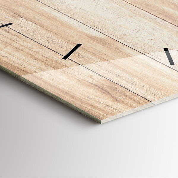 Szögletes fali üvegóra Fa textúra