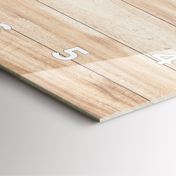 Szögletes fali üvegóra Fa textúra