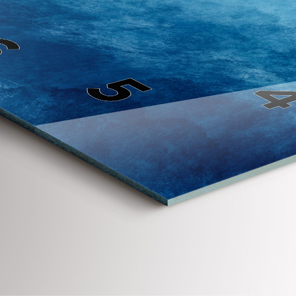 Szögletes fali üvegóra Absztrakciós víz