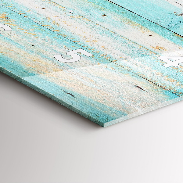 Szögletes fali üvegóra Kék táblák