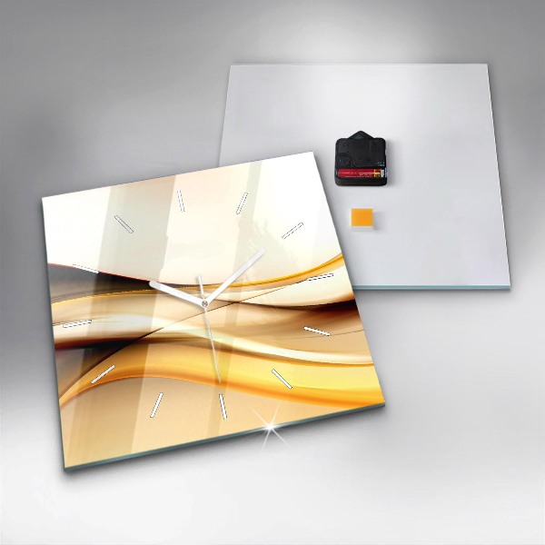 Szögletes fali üvegóra Absztrakt hullám