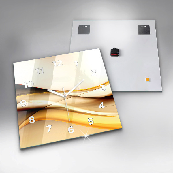 Szögletes fali üvegóra Absztrakt hullám