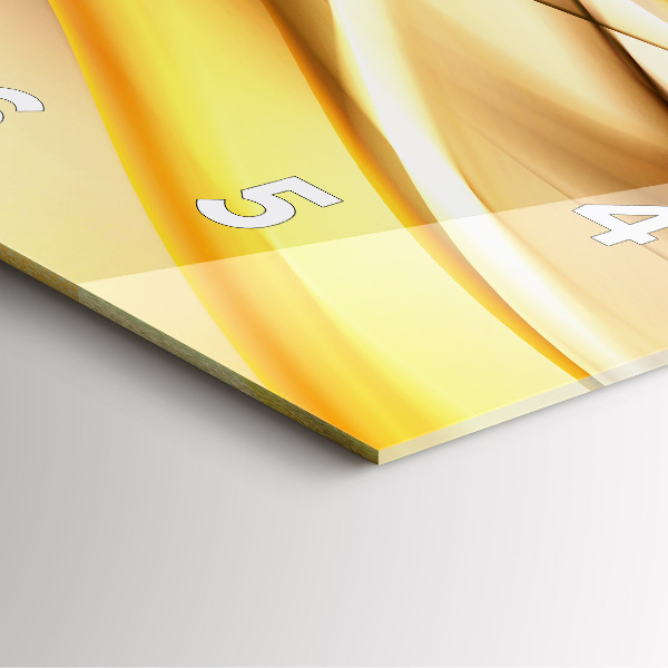 Szögletes fali üvegóra Absztrakt hullám