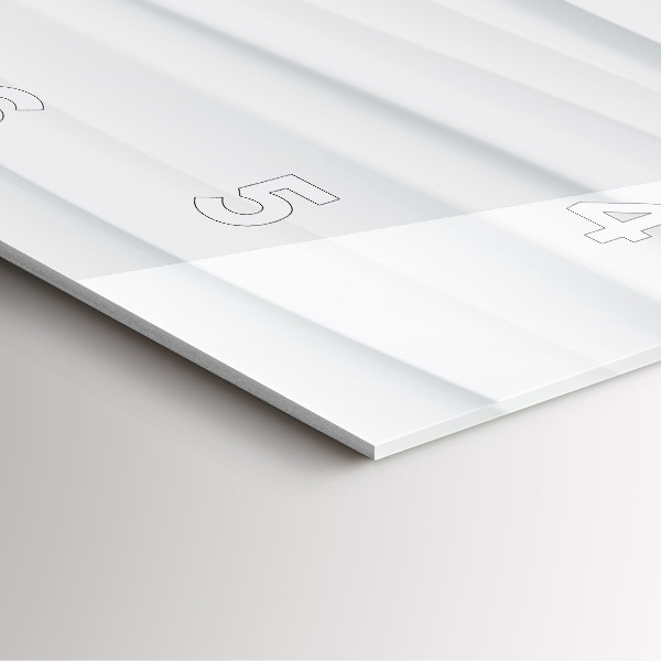 Szögletes fali üvegóra Hullámok textúrája