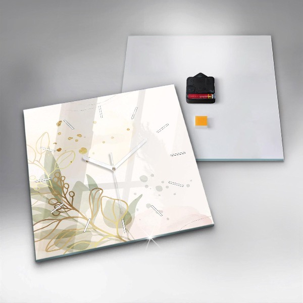 Szögletes fali üvegóra Pasztell absztrakció