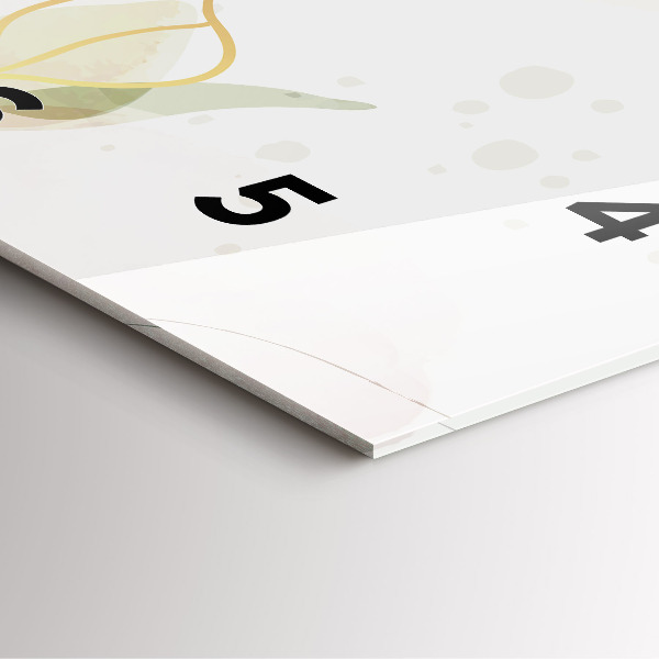 Szögletes fali üvegóra Pasztell absztrakció