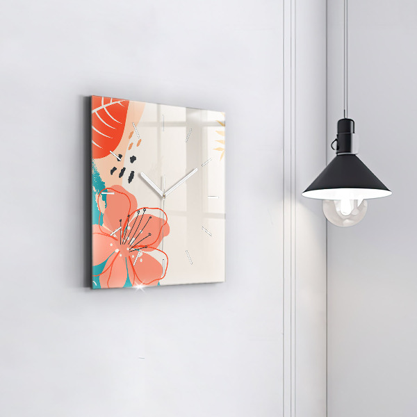 Szögletes fali üvegóra Hawaii növények