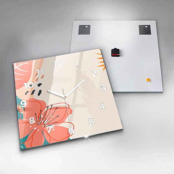 Szögletes fali üvegóra Hawaii növények