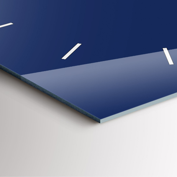 Szögletes fali üvegóra Sötétkék színű